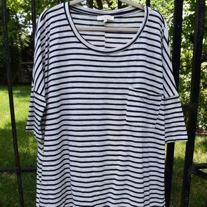 Umgee Plus Stripe Tunic Top